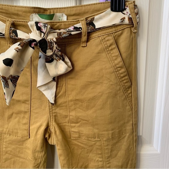 Anthropologie Skinny spring Pants with floral belt size 25 - Picture 5 of 10